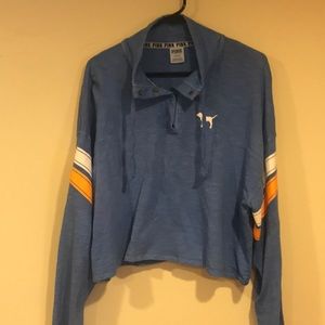 Pink crop lightweight hoodie